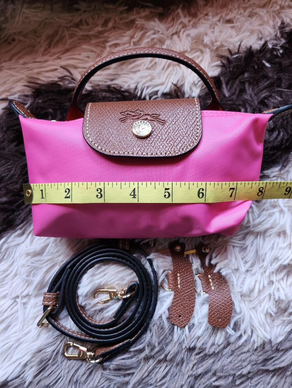 Longchamp Hot Pink Mini Bag with Removable Strap NWT - Picture 4 of 5